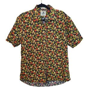 Kennington California Cactus Aloha Camp Shirt Size L 100% Cotton Short Sleeve